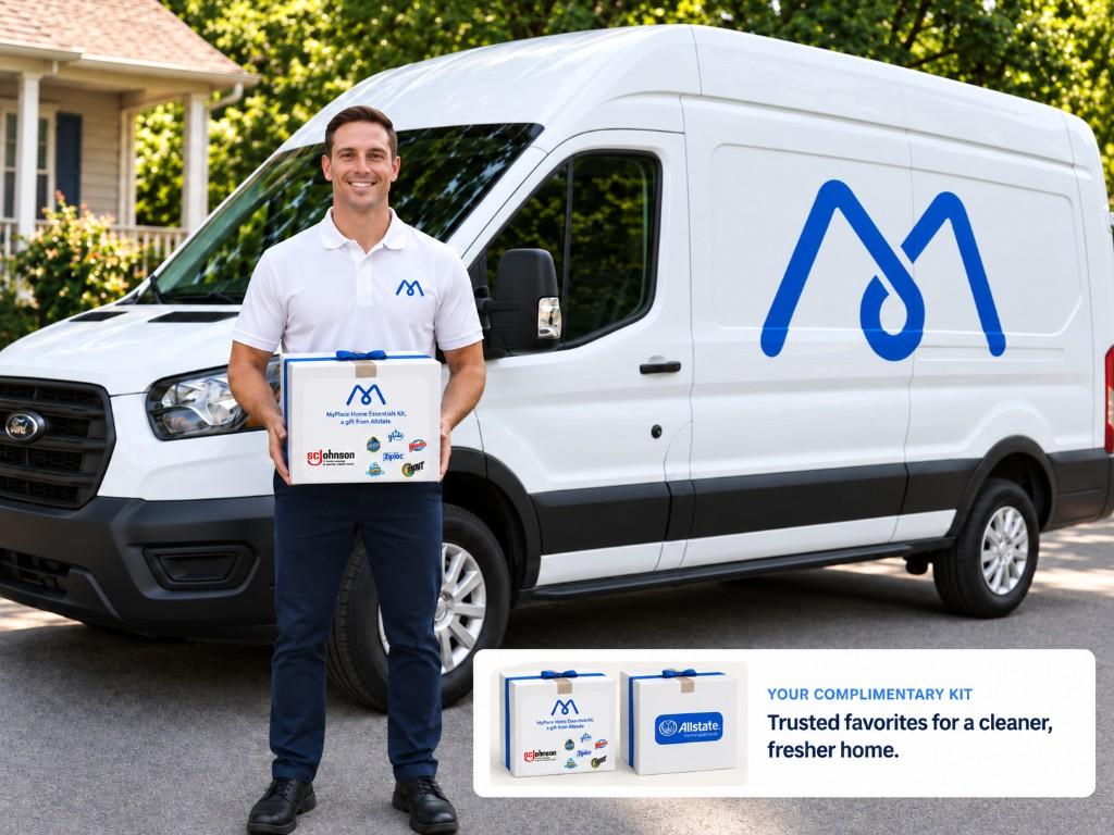 MyPlace delivery driver with a Home Essentials Kit